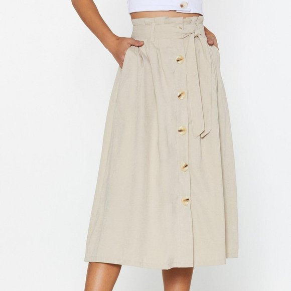 Nasty Gal Dresses & Skirts - NASTY GAL Buttoned Midi Skirt